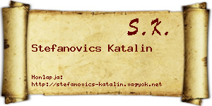 Stefanovics Katalin névjegykártya